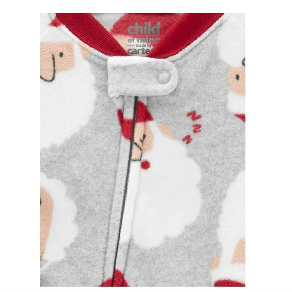 Nwt 12m, 2T Toddler Boys Christmas Santa Fleece Sleep Set
